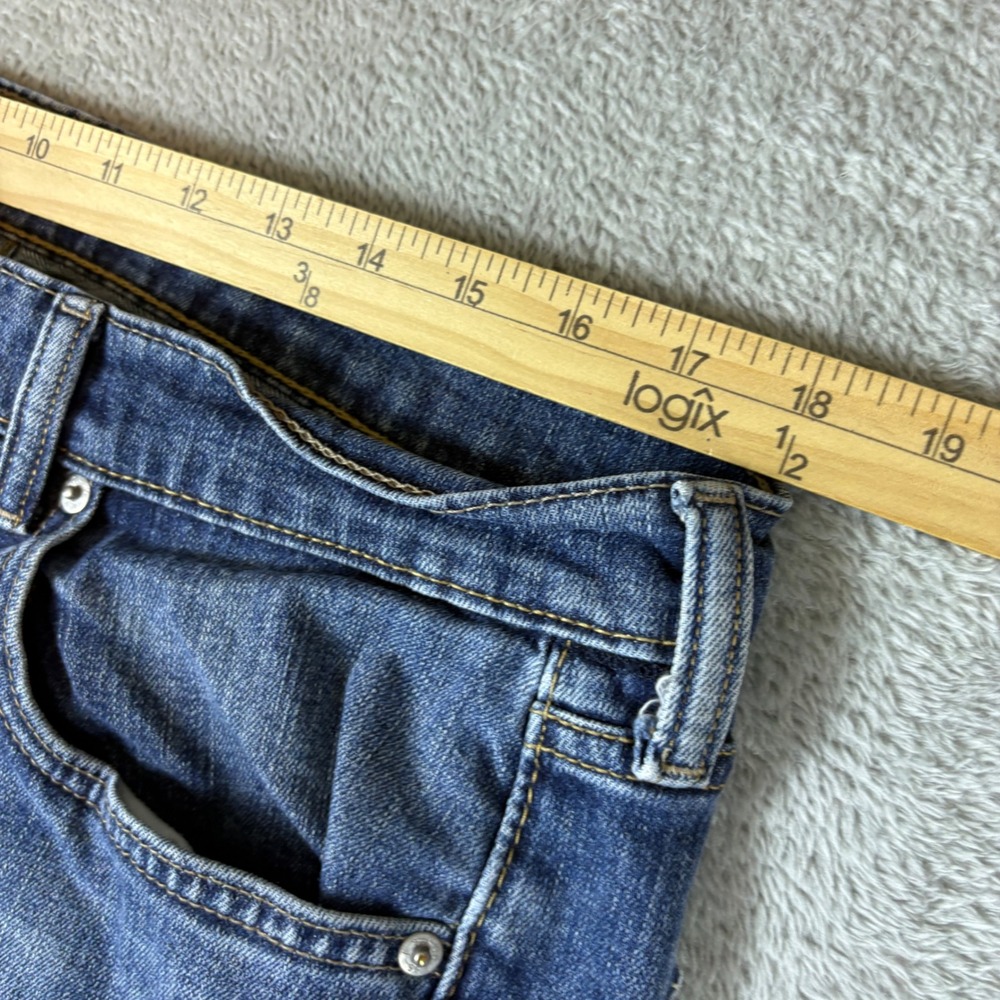 Levi's Jeans Mens 36 559 Relaxed Straight Blue‎ Whiskered Faded Stretch Denim - Picture 4 of 8